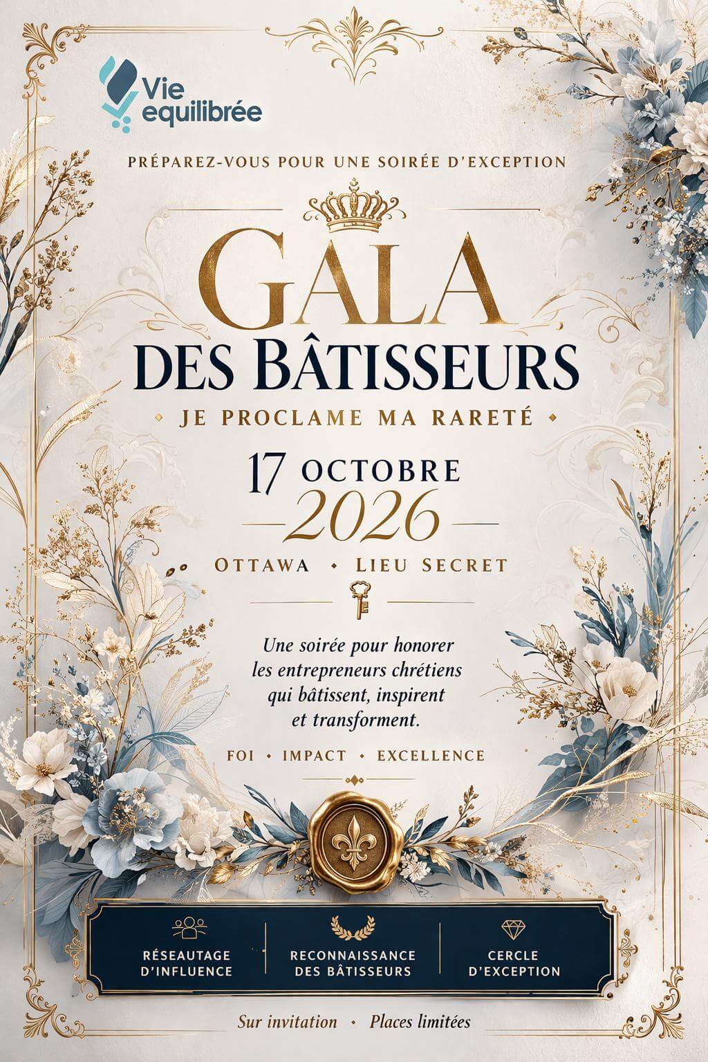 Affiche du Gala des Bâtisseurs